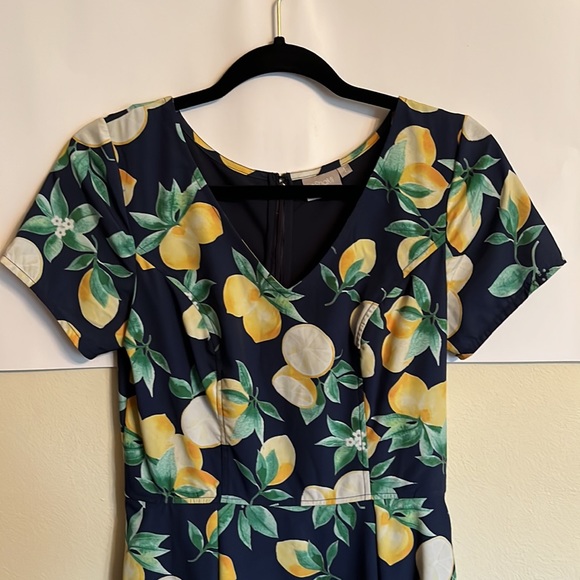 Eshakti Lemons Maxi Dress Sz 4 - Picture 2 of 8